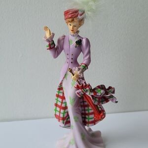Thomas Kinkade Elegant Figurine in Lavender and Red